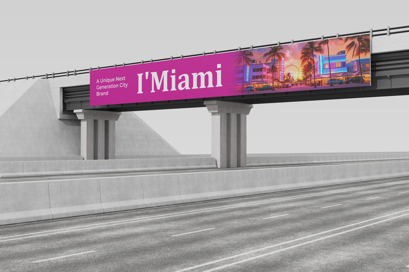 I'Miami billboard in the city